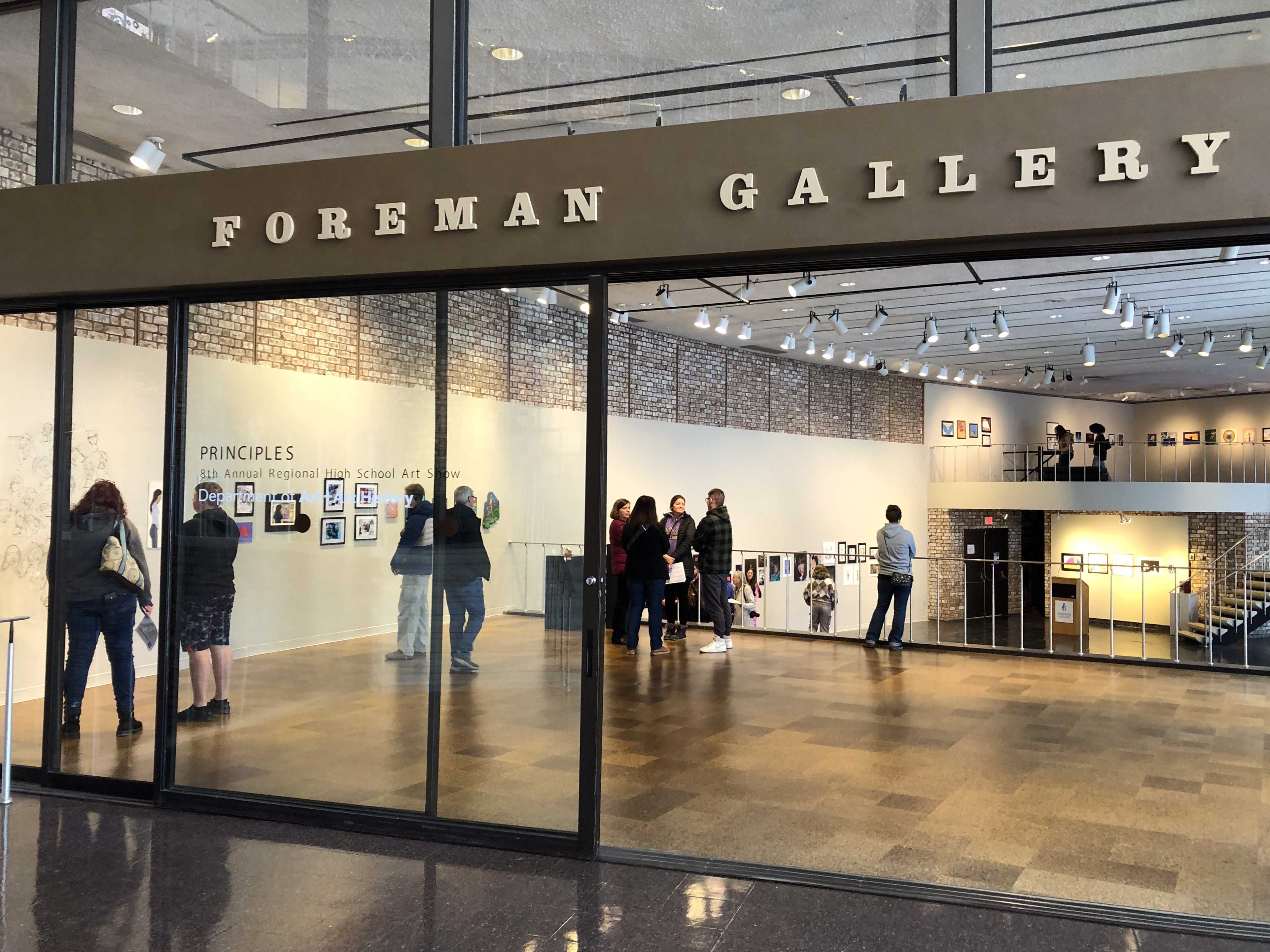 Exterior Shot of Foreman Gallery with glass walls